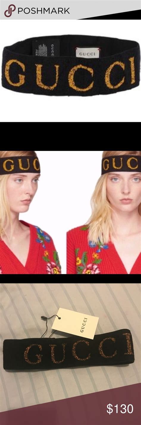 gucci black headband|authentic gucci headband black.